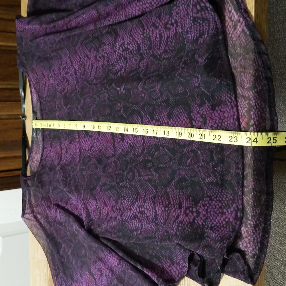 INC sheer dolman sleeve sheer top with cami - Picture 6 of 13